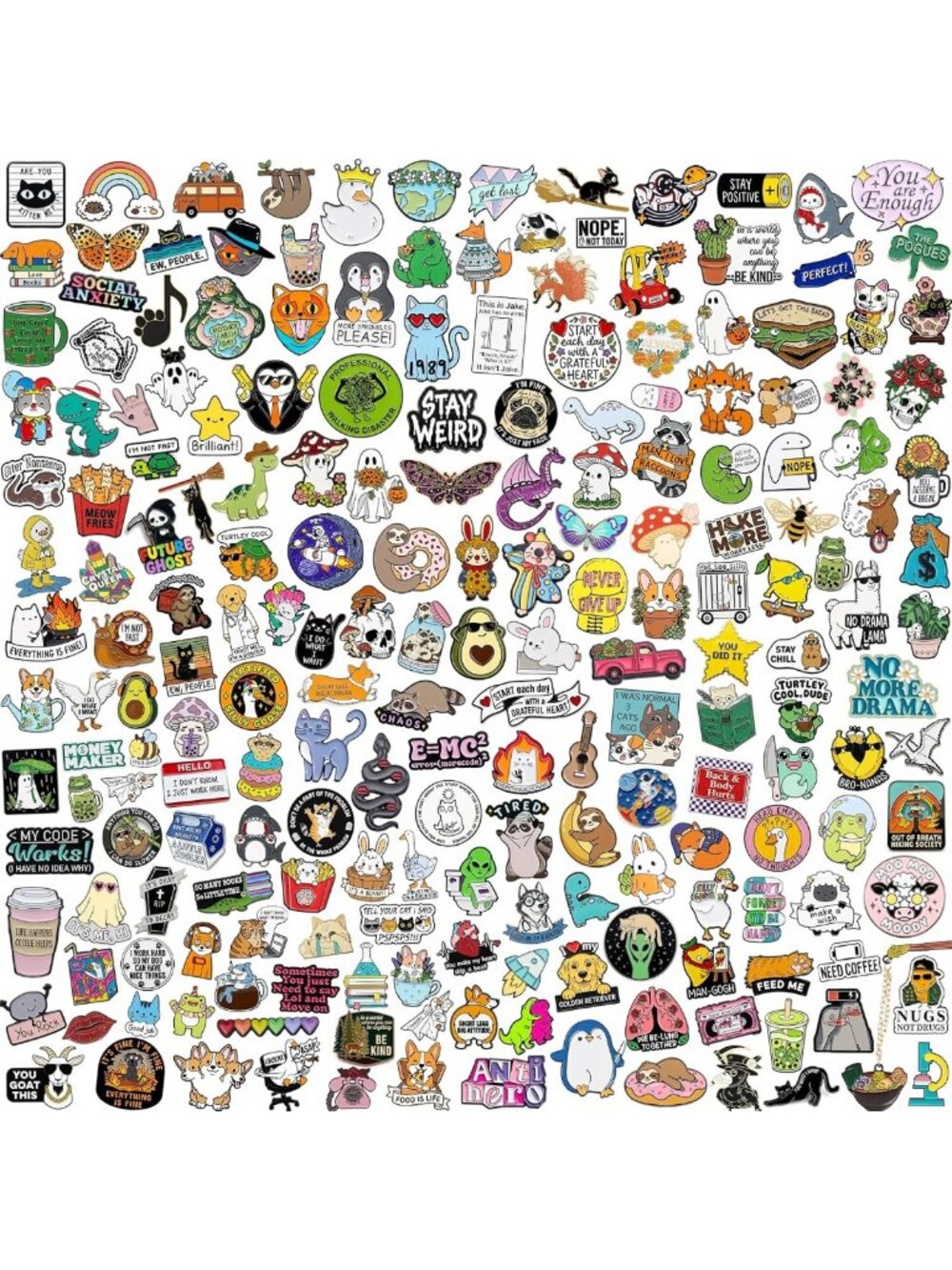Cute Enamel Pins Set - 20/40/50 PCS Funny Aesthetic Backpack & Hat Badges